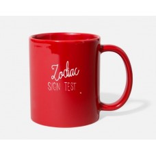 Zodiac Sign Test Red Mugs